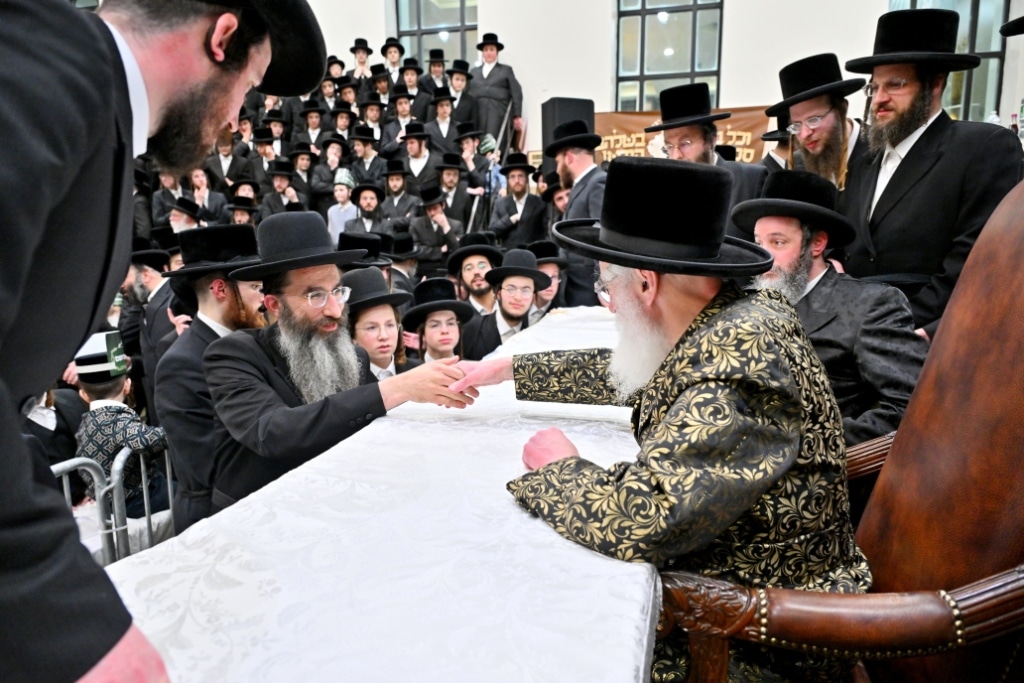 גלריה: המונים קיבלו את פני האדמו"ר מויז'ניץ בליקווד