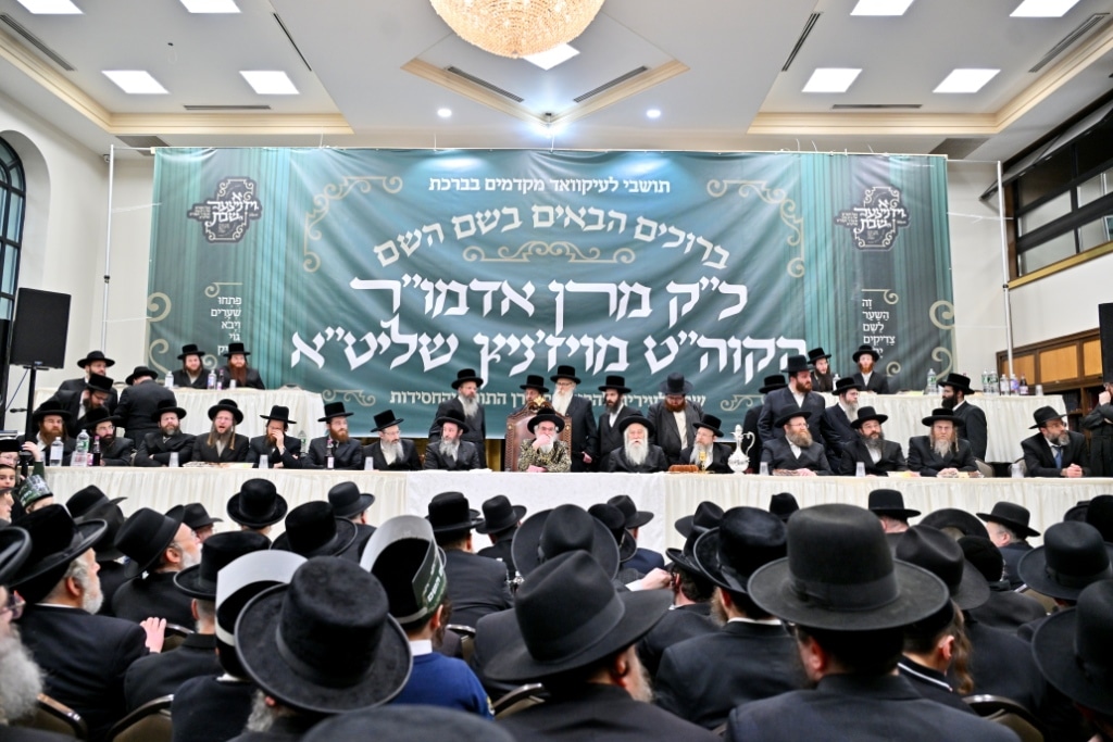 גלריה: המונים קיבלו את פני האדמו"ר מויז'ניץ בליקווד