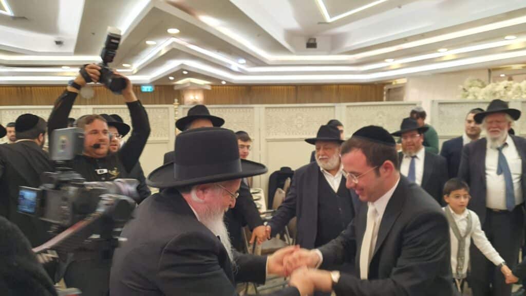 חתונת גדולי ישראל: נכד חבר המועצת עם נכדת הגאב"ד