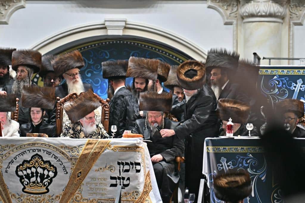 אלפים בשמחת בית ויז'ניץ ופרמישלאן  במתחם הדי סיטי בירושלים