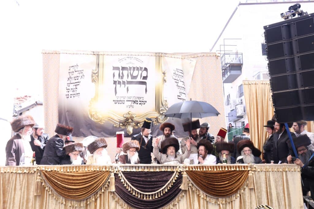 גלריה: אלפים במשתה היין של זקן רבני ברסלב הגרי"מ שכטר