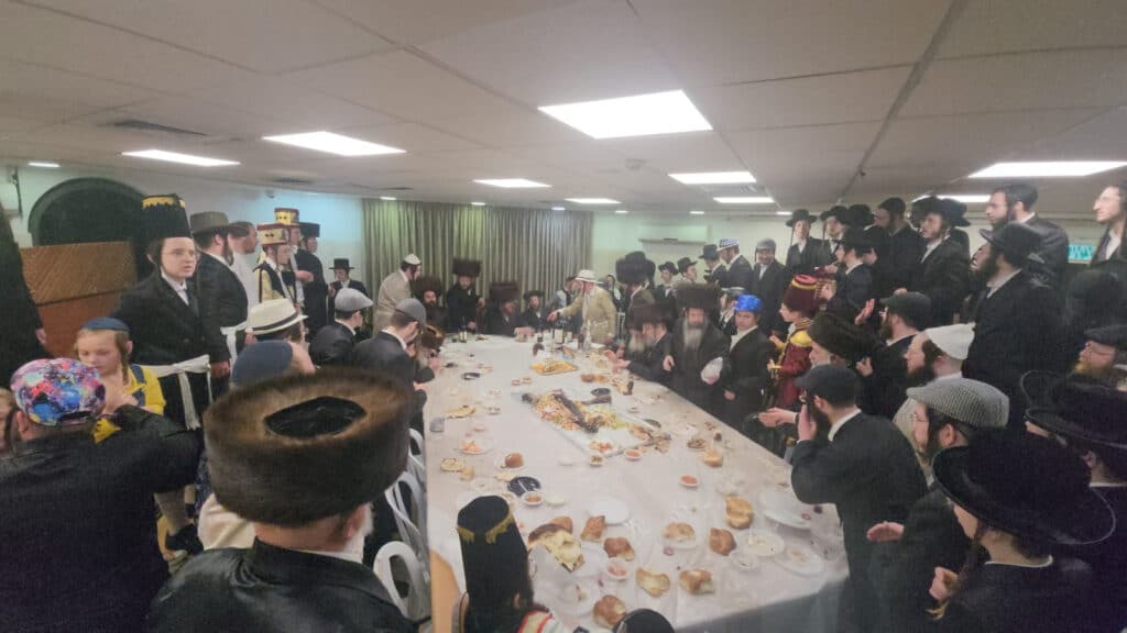 צפו בתיעוד ממשתה היין בפורים דמוקפין בחצר קאליב