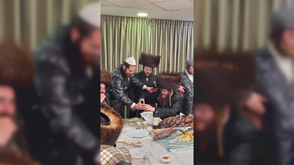 צפו בתיעוד ממשתה היין בפורים דמוקפין בחצר קאליב