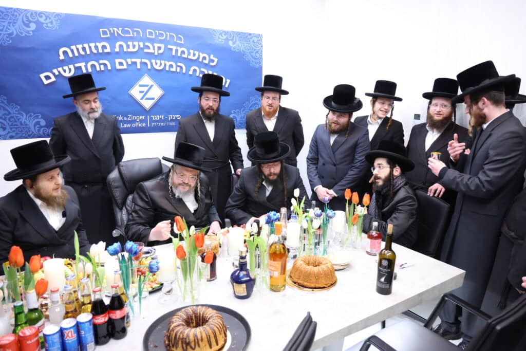 עורכי הדין אהרן פינק ואברהם זינגר חנכו את המשרדים החדשים בירושלים