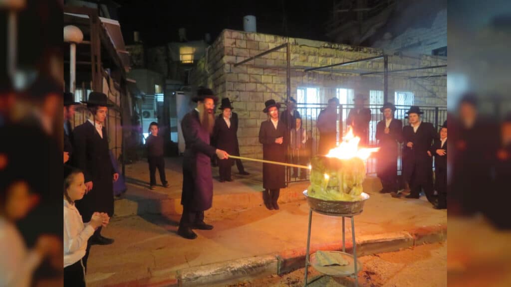 האדמו"ר מסטריקוב הדליק את צפת ושבת עם בני הישיבה