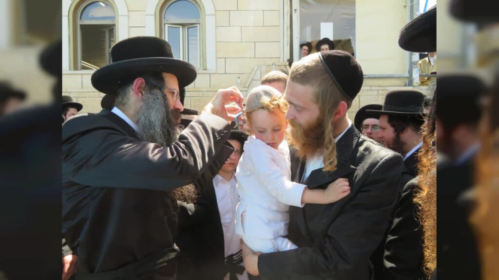 האדמו"ר מסטריקוב הדליק את צפת ושבת עם בני הישיבה