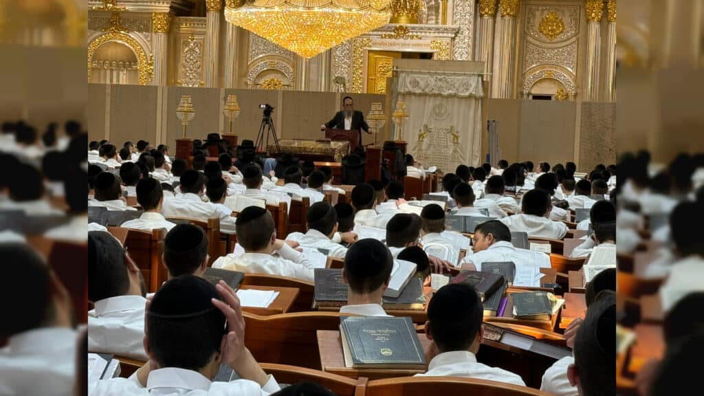 ימים ספורים לאחר הניתוח: הגר"ב שרייבר מסר שיחה בישיבה