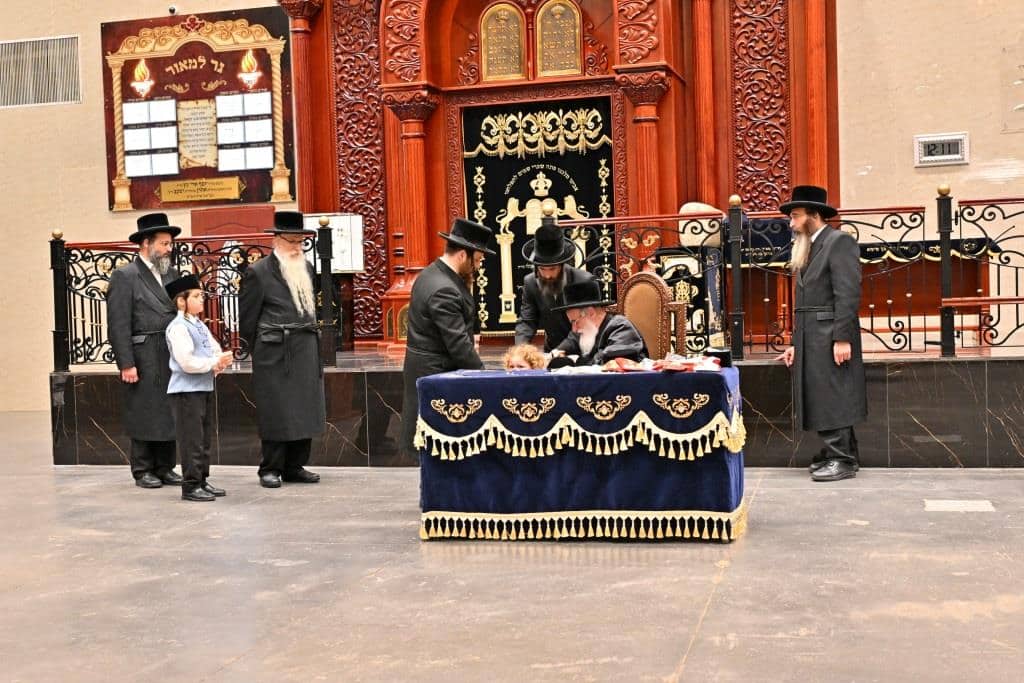 גלריה: הרבי מויז'ניץ ירה בחץ וקשת וערך טיש לאלפי החסידים