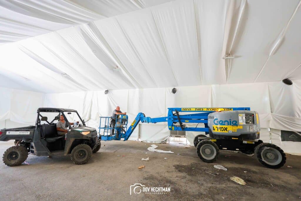 10 ימים להילולא שטחי הענק, המאהלים - תיעוד מיוחד מההכנות בהר מירון