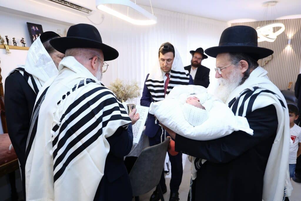 חיפה: שמחת הברית לנכד גאב"ד בני ברק וחתן ראש הכולל