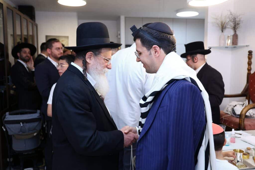 חיפה: שמחת הברית לנכד גאב"ד בני ברק וחתן ראש הכולל
