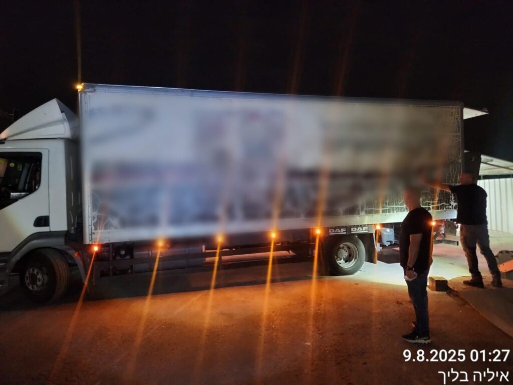משאית עם מעל 100,000 ביצים נתפסה בואדי ערה