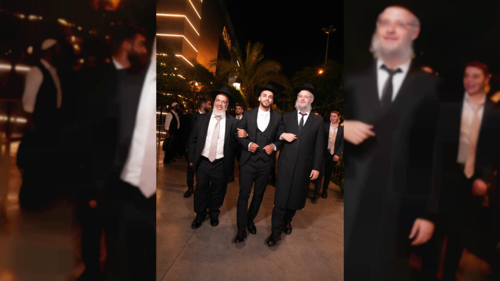 רבנים ואישי ציבור בשמחת נישואי בת הדיין הג"ר ראובן נאקר