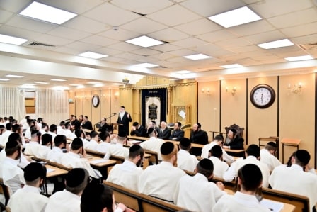 מעמד פתיחת הזמן בר"ח אלול בישיבה הגדולה "תורת ה'" שע"י קהל עדת ירושלים