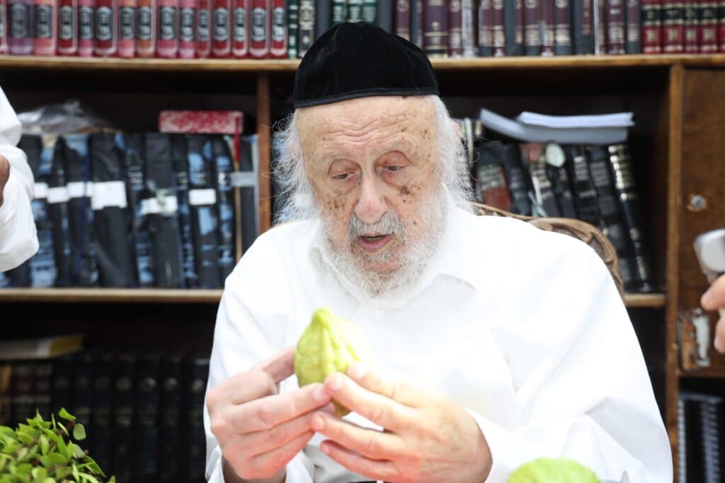 בערב שבת שובה: ראש הישיבה בבחירת ארבעת המינים