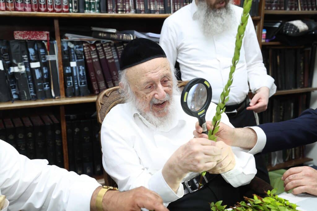 בערב שבת שובה: ראש הישיבה בבחירת ארבעת המינים