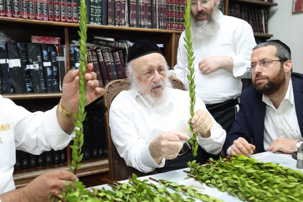 בערב שבת שובה: ראש הישיבה בבחירת ארבעת המינים