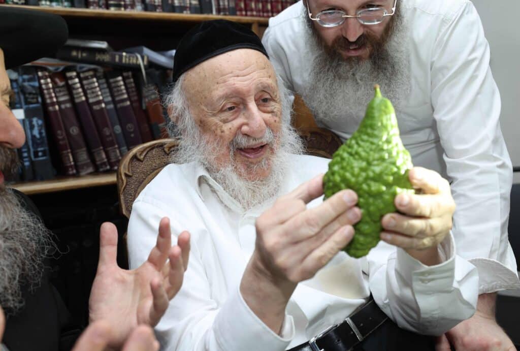 בערב שבת שובה: ראש הישיבה בבחירת ארבעת המינים