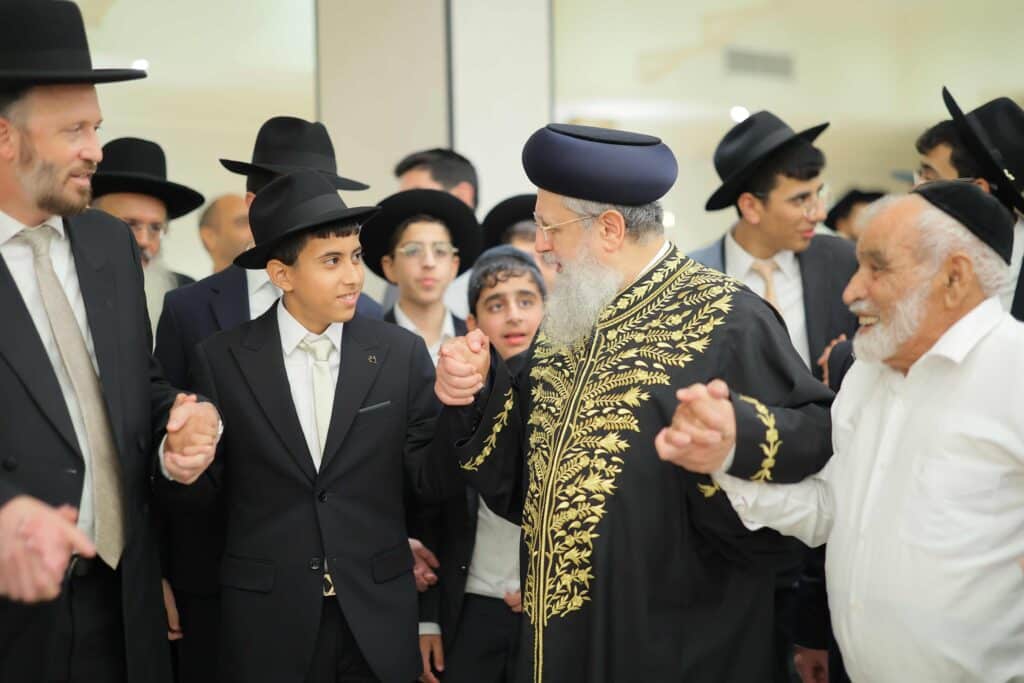 ראש המטה של הראשון לציון בירמצ את בנו - כולם באו לברך