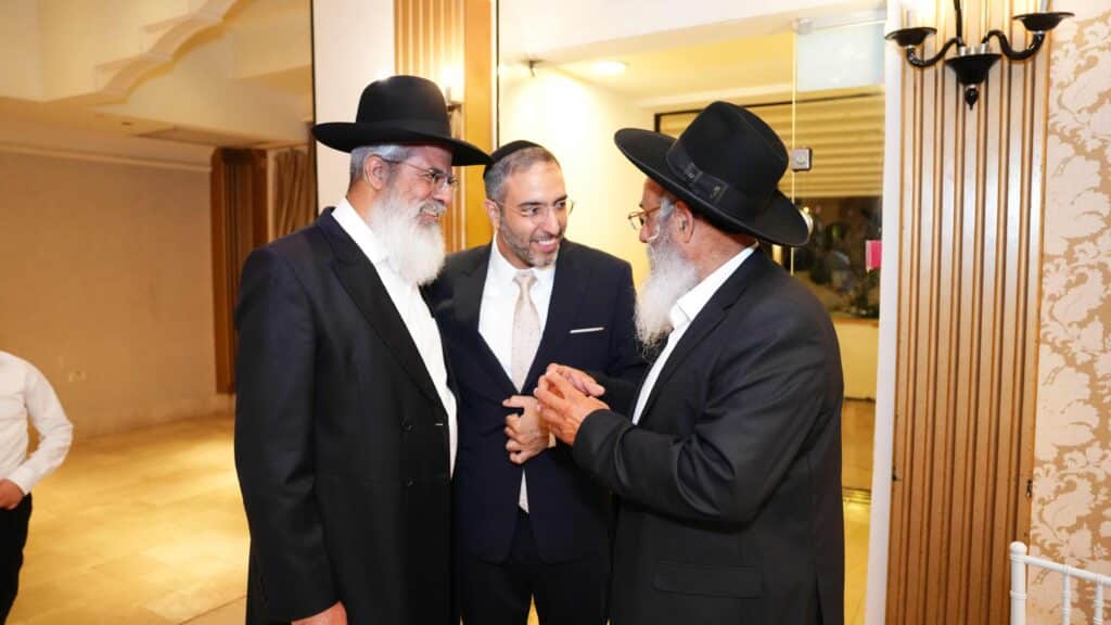 ראש המטה של הראשון לציון בירמצ את בנו - כולם באו לברך