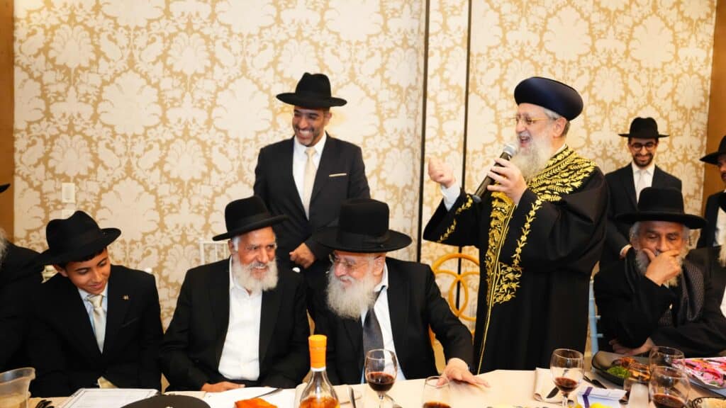 ראש המטה של הראשון לציון בירמצ את בנו - כולם באו לברך