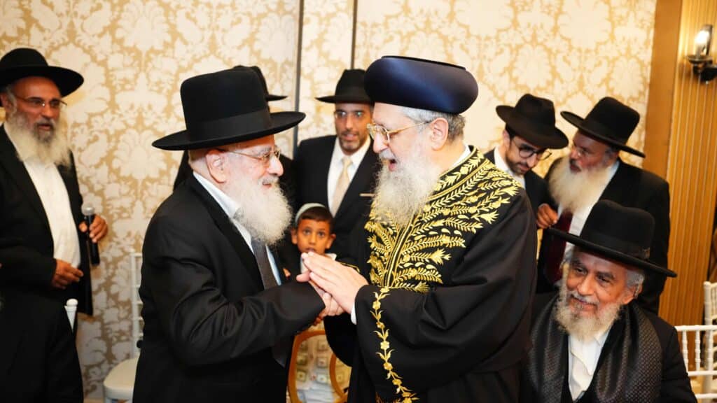 ראש המטה של הראשון לציון בירמצ את בנו - כולם באו לברך