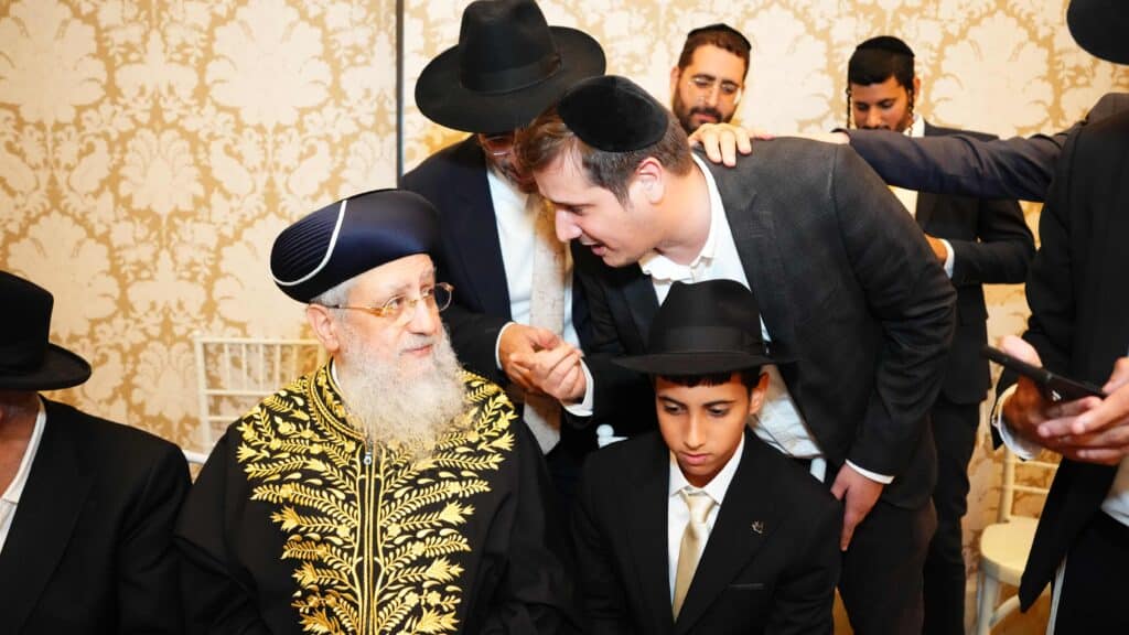 ראש המטה של הראשון לציון בירמצ את בנו - כולם באו לברך