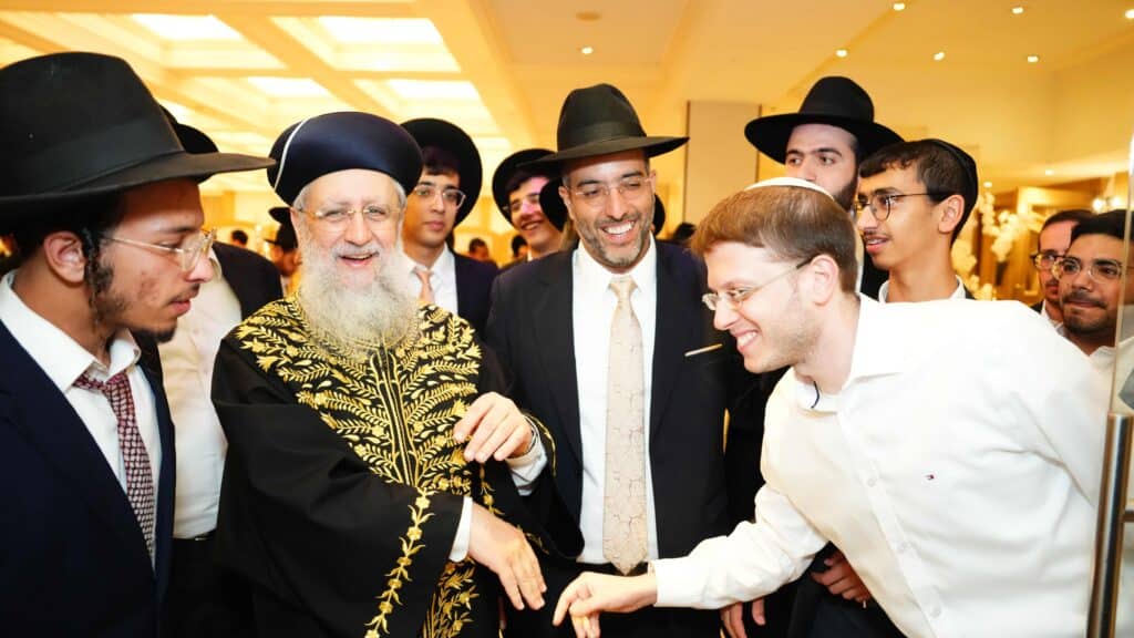 ראש המטה של הראשון לציון בירמצ את בנו - כולם באו לברך