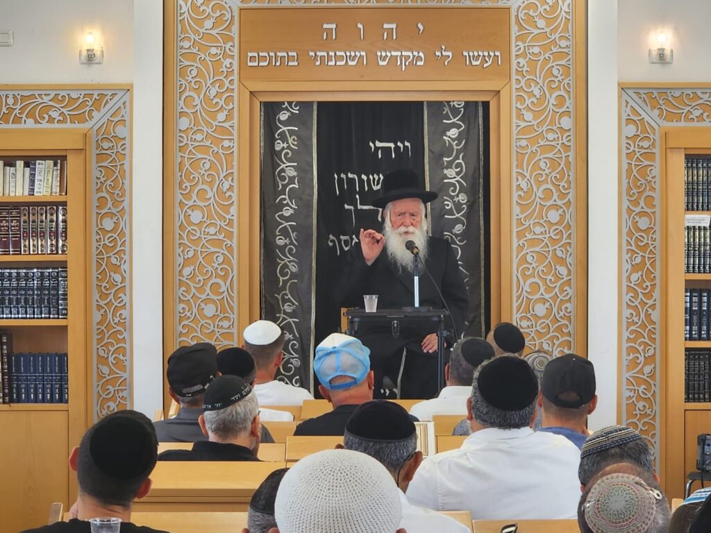 חגי תשרי אצל הגאון הרב יצחק דוד גרוסמן - צפו בגלריה