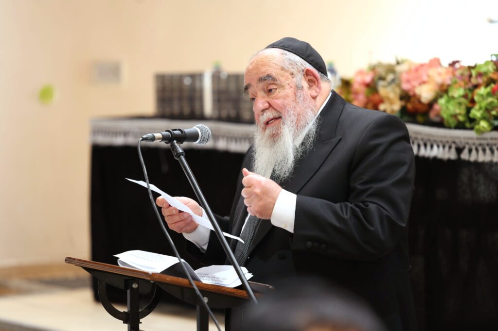 הקבלת פני מרנן ורבנן ומעמד 100 סיומי מסכתות בשכונת רמות בירושלים