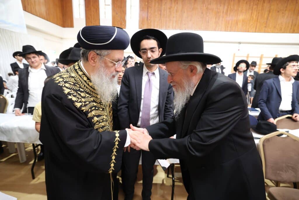 הקבלת פני מרנן ורבנן ומעמד 100 סיומי מסכתות בשכונת רמות בירושלים