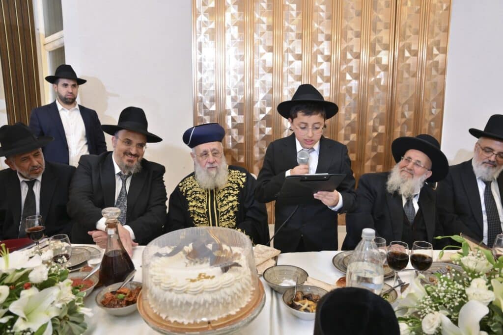 רבנים ואישי ציבור השתתפו בבר מצוה לבנו של הגר"ע צדוק