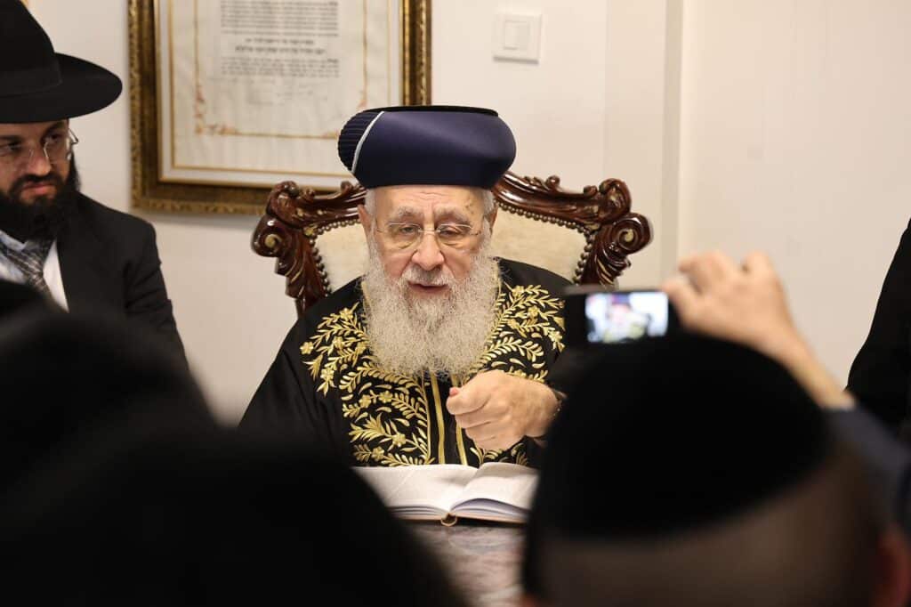 גלריה: אברכי כולל פתח הדביר במעונו של הראשון לציון