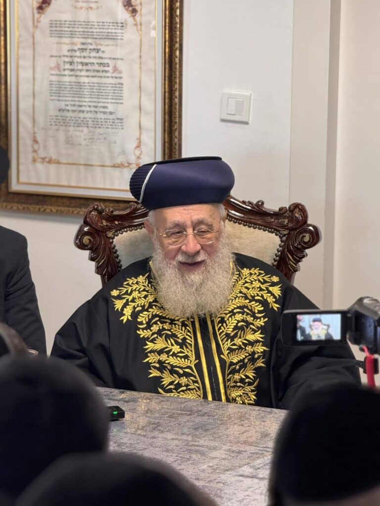 גלריה: אברכי כולל פתח הדביר במעונו של הראשון לציון