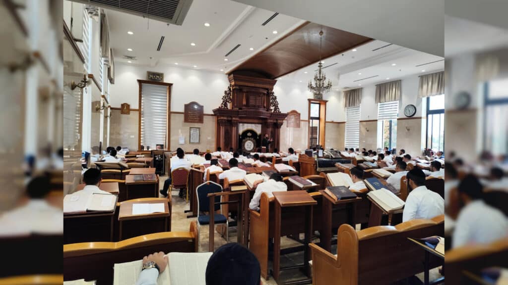 'ישיבת לב אליהו': ראש ישיבה החדש מסר שיעור כללי