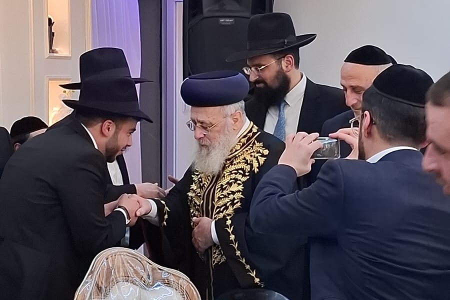 הרב שמעון דרור השיא את בנו - גדולי ישראל עלו לברך 