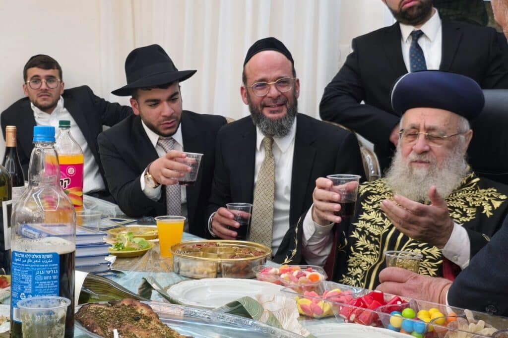 הרב שמעון דרור השיא את בנו - גדולי ישראל עלו לברך 