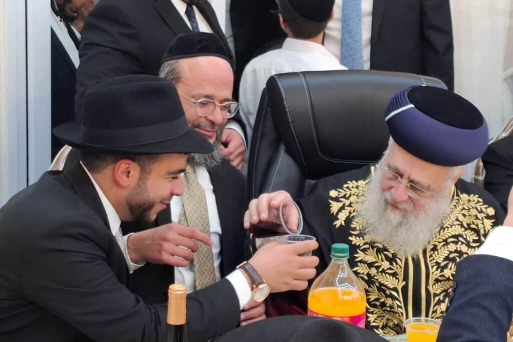 הרב שמעון דרור השיא את בנו - גדולי ישראל עלו לברך 