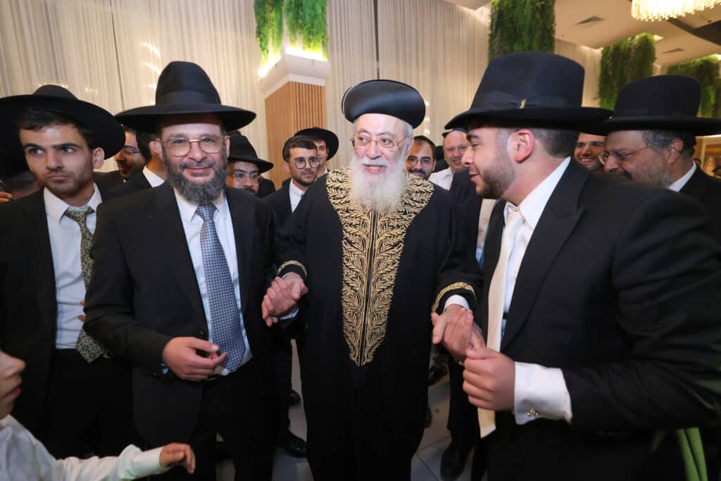 הרב שמעון דרור השיא את בנו - גדולי ישראל עלו לברך 