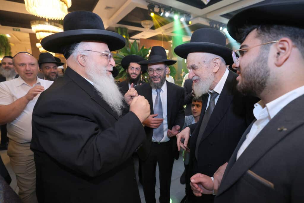 הרב שמעון דרור השיא את בנו - גדולי ישראל עלו לברך 