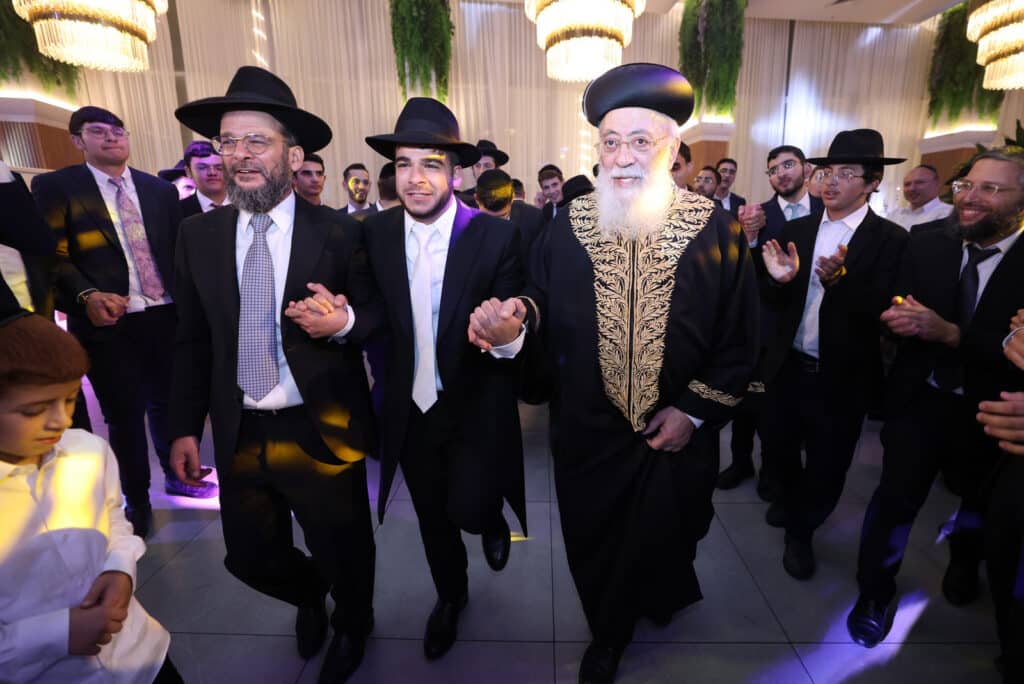 הרב שמעון דרור השיא את בנו - גדולי ישראל עלו לברך 