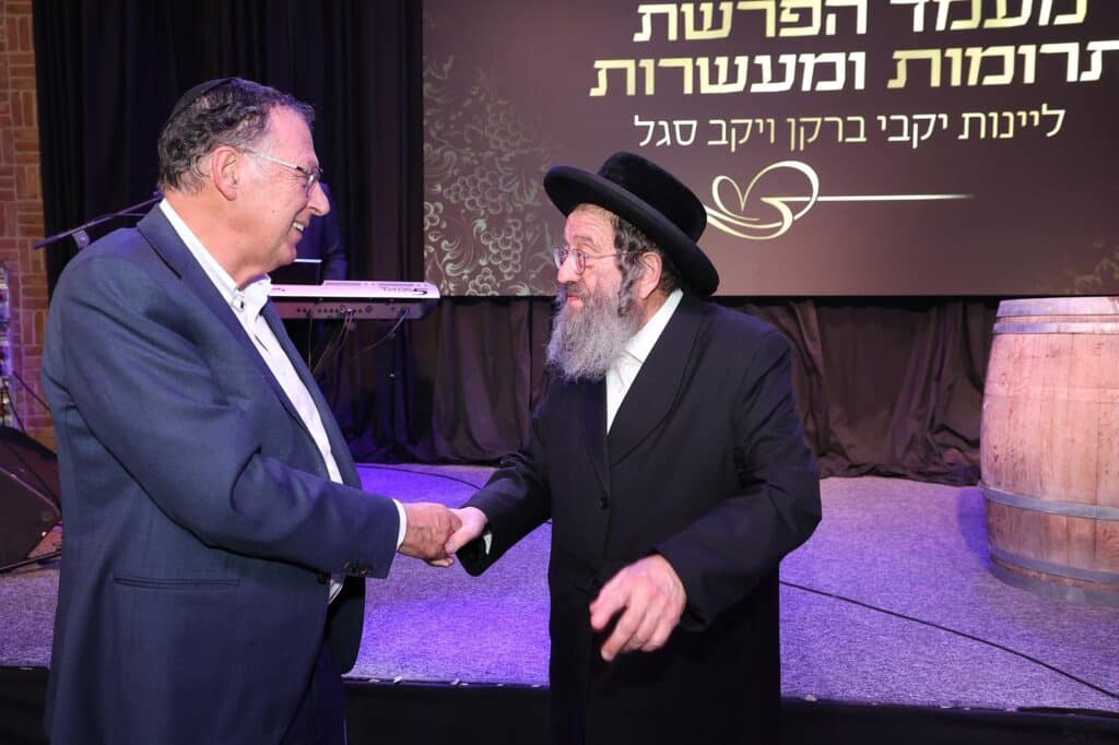 במעמד מרשים ביקב ברקן הופרשו מעל מאה אלף ליטר יין לתרומות ומעשרות 