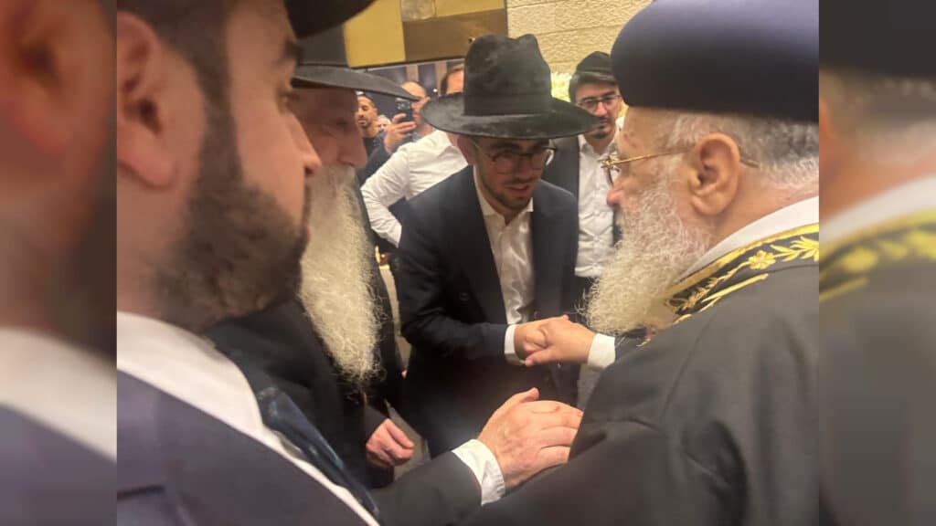 מעמד שבע הברכות לנכד כ"ק רבי דוד חנניה פינטו