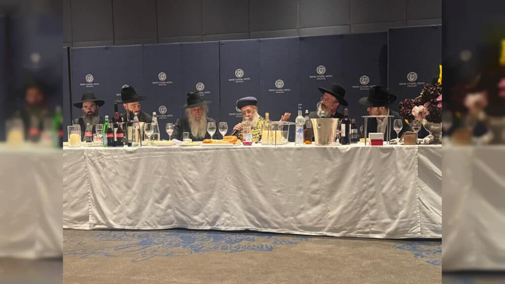 מעמד שבע הברכות לנכד כ"ק רבי דוד חנניה פינטו