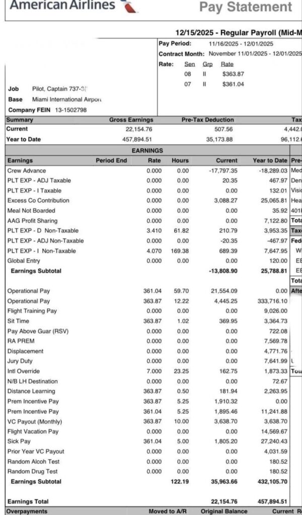 הטייס שחשף את תלוש השכר והשאיר את כולם פעורי פה