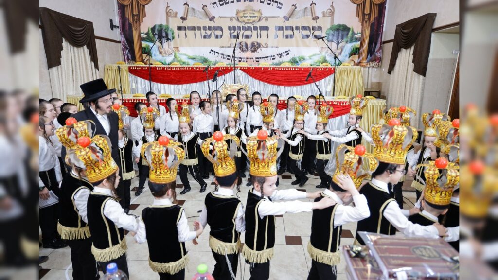 גלריה: בת"ת בעלזא בחיפה חגגו את ה'חומש סעודה'