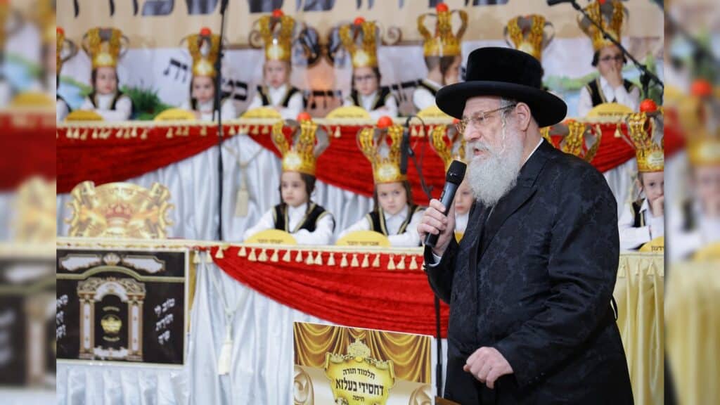 גלריה: בת"ת בעלזא בחיפה חגגו את ה'חומש סעודה'