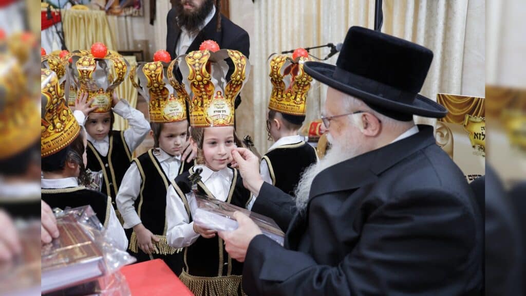 גלריה: בת"ת בעלזא בחיפה חגגו את ה'חומש סעודה'