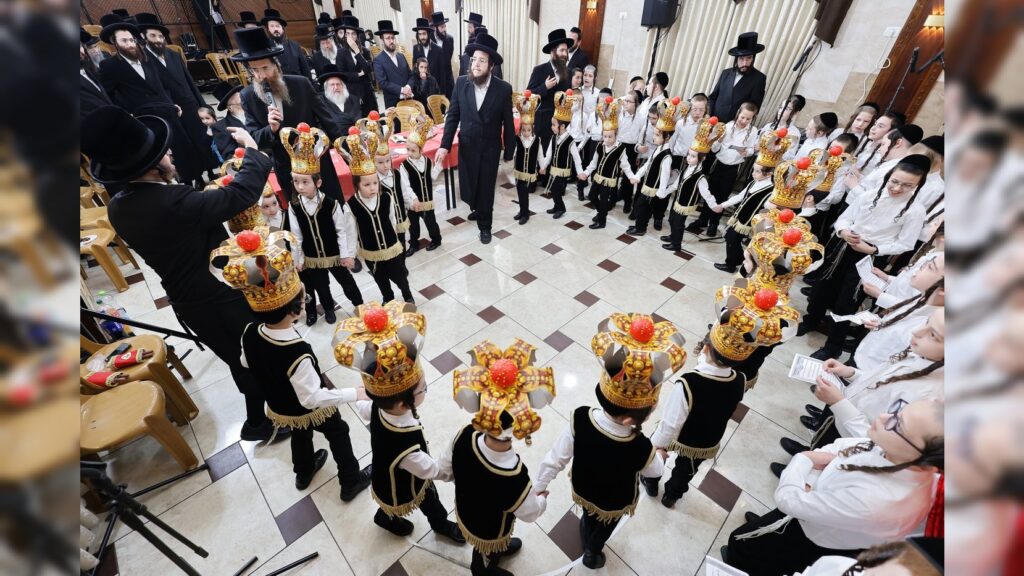 גלריה: בת"ת בעלזא בחיפה חגגו את ה'חומש סעודה'