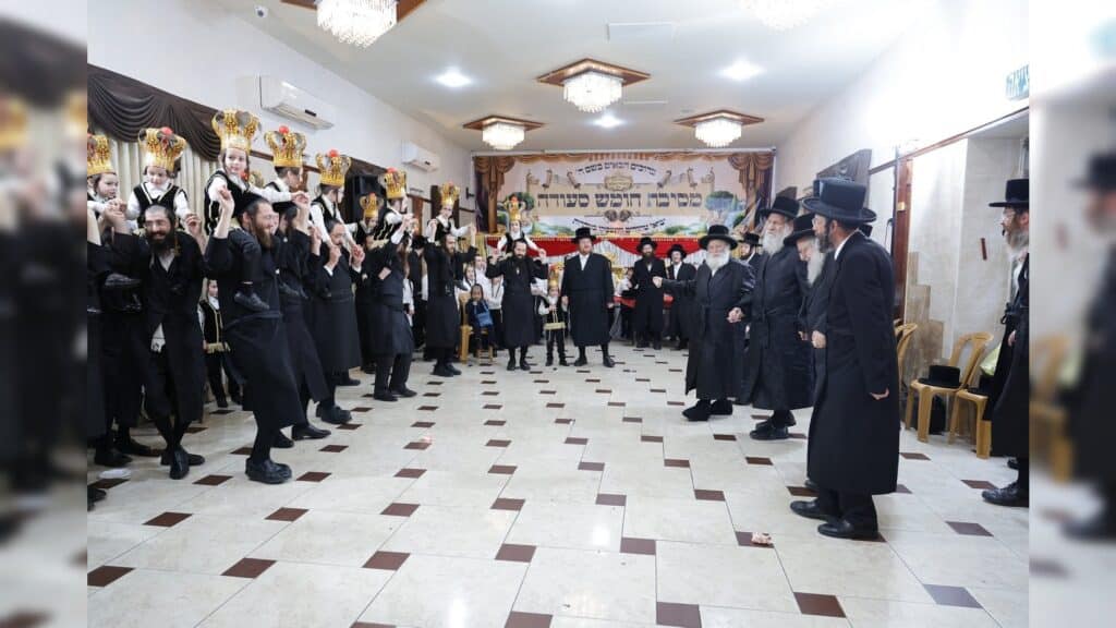 גלריה: בת"ת בעלזא בחיפה חגגו את ה'חומש סעודה'